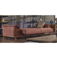 Sofá Chesterfield de Tres Plazas Verona, Diseño Europeo de Lujo Moderno, Estilo Italiano, para Apartamento, Almacén, Sala de Estar, Hotel, Villa