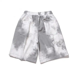 Men Drawstring Acid Wash Shorts Street Swear French <b>Terry</b> Cotton Vintage Sweat Shorts Puff Print Custom Acid Wash Shorts - Product Image 3