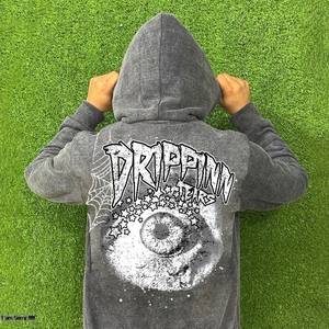 Sweat-shirts à capuche OEM 50% coton 50% polyester pour l'automne, coupe régulière, manches longues, grandes tailles, personnalisables, anti-rétrécissement, respirants - Product Image 6