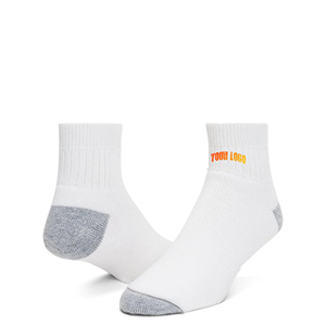 High Quality Men's <b>Wool</b>/Acrylic Knitted Anti-Bacterial Sports <b>Socks</b> Ankle Length Custom Logo Embroidery - Product Image 3