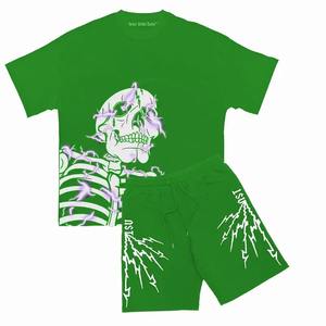 Vente en gros, ensemble de deux pièces de haute qualité, coupe ajustée, couleur, manches raglan, logo personnalisé de votre marque, ensembles courts surdimensionnés - Product Image 5