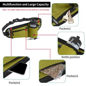 Ceinture de soutien lombaire de course ajustable, légère, imperméable et respirante en polyester/nylon, avec poche zippée, OEM/ODM - Product Image 5