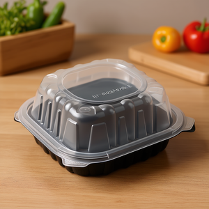 Contenitore per Alimenti Trasparente e Nero 6 X 6 con 1 Scomparto per Organizzazione Pratica - Product Image 3