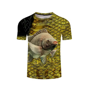 เสื้อตกปลาแขนสั้นสำหรับผู้ชายเสื้อตกปลาแบบระเหิดออกแบบได้เอง - Product Image 4