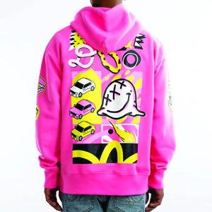 Drop-shoulder Printed Knitted Hoodies for <b>Men</b> Polyester/Cotton Blend Quick Dry & Eco-Friendly Breathable Winter <b>Pullover</b> - Product Image 3