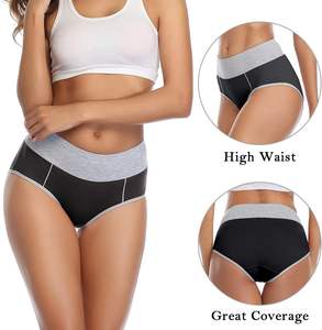 Refined Comfort Plus Size Womens Highwaisted Underwear Button Soft <b>Stretch</b> <b>Fabric</b> Breathable Feel Secure Waist Full Coverage - Product Image 6