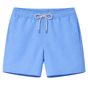 Shorts de bain pour hommes, séchage rapide, légers, vêtements de plage avec taille élastique, cordon de serrage, poches latérales, maillots de bain d'été - Product Image 1