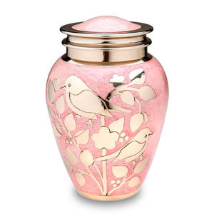 Ruban bénédiction oiseaux grande urne en laiton adulte pour cendres pot commémoratif urnes de crémation décoratives en laiton pour cendres humaines belle - Product Image 1