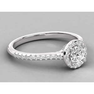 Anillo de Compromiso de Diamantes Solitario para Mujer en Oro Amarillo de 14K, Chapado en Rodio, Certificado IGI, Diseño con Tecnología de Incrustación Brillante - Product Image 1