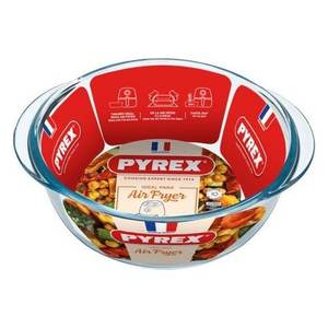 Plat à four en verre borosilicate transparent (20x7cm) pour friteuse à air 207B100 7648 pour modèle Pyrex - Product Image 1