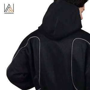 Sudadera con Capucha Unisex Extra Grande de Algodón 100% para Hombre, con Logotipo Personalizado Digital, Hombros Caídos, Franja Reflectante, para Invierno - Product Image 6