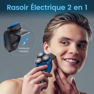 Rasoir électrique pour homme, charge rapide, autonomie de 120 minutes, tête flottante 4D, affichage LED, étanche, utilisation humide/sèche, IPX7, tondeuse à barbe - Product Image 2