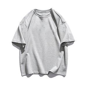 Camiseta de cuello redondo para hombre, ropa de calle de gran tamaño, camiseta de Color liso a la moda de verano 2025, camisetas Unisex para hombre - Product Image 5