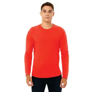 100% Airlume Gekamd En Ring Gesponnen Katoen 32 Enkele 4.2 Oz Poppy Klassiek Ronde Hals Unisex Jersey Lange Mouwen T-Shirt