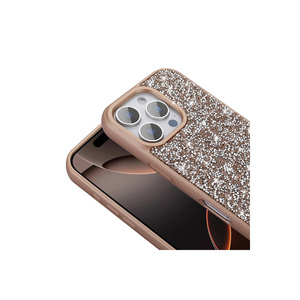 Coque de protection arrière en silicone noir de luxe pour iPhone 14 Plus avec design en strass et diamants - Product Image 5