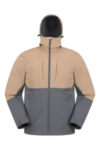 Venta caliente de los hombres de peso ligero Softshell chaqueta transpirable a prueba de viento con capucha abrigo con cremallera frontal completa - Product Image 6