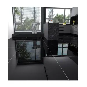 Glazed Porcelain Size Tiles 60*120 Black Porcelain Glazed Tiles 60 X 120 Cm Black White Vein Large Size Porcelain Spacious Si