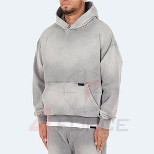 Sweat-shirt à capuche délavé au soleil personnalisé pour hommes, coton 400GSM, tendance, décontracté, pull, OEM, étiquette privée personnalisée, fournisseur d'usine - Product Image 2