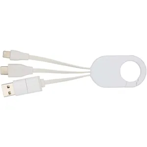 Cable de Carga 4 en 1 de Aluminio Reciclado, Gadget USB Promocional para Huestes - Product Image 4