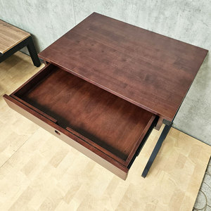BD68112 Small 80x50cm Computer PC <b>Desk</b> with Drawers Z-Shaped Iron Legs <b>Shelf</b> for Bedroom or Workshop - Product Image 6