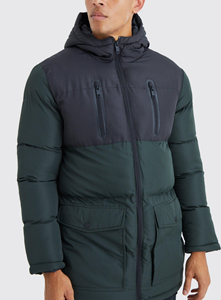 Hot Selling Customized Color & Size Men's <b>Winter</b> Puffer <b>Jacket</b> with Canvas Fabric <b>Waterproof</b> Eco-Friendly Your Logo Option - Product Image 6