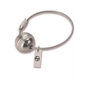 พวงกุญแจโลหะผสมสังกะสีสำหรับนักสะสมหรือเป็นของขวัญแบบลูกบอลคริกเก็ตสไตล์วินเทจ - Product Image 3