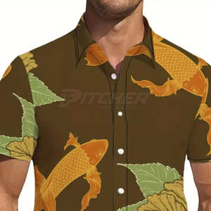 Polo de Alta Calidad con Protección Solar UPF 50, Estampado, Transpirable, Ecológico, Ligero, Tejido que Absorbe la Humedad, Cómodo para Días de Pesca - Product Image 3