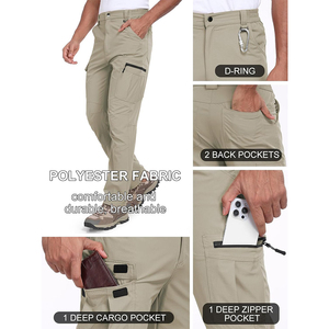 Nouveau service OEM de marque privée personnalisé, pantalon cargo à taille haute, brodé, imperméable, coupe-vent, respirant, en tissu Oxford avec doublure en polaire - Product Image 4