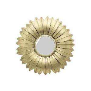Espejo de Pared Redondo de Metal Dorado con Forma de Hoja Personalizable para Decoración de Sala de Estar a Precio Accesible, Espejo de Pared para Mesa - Product Image 1