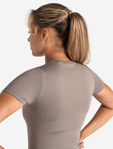 เสื้อยืดผู้หญิงพิมพ์ลาย2025ที่กำหนดเองเสื้อยืดผ้าฝ้ายเนื้อนุ่มระบายอากาศได้ดีคอกลมแขนสั้นเข้ารูปและยืดหยุ่นทรงสกินนี่ - Product Image 2