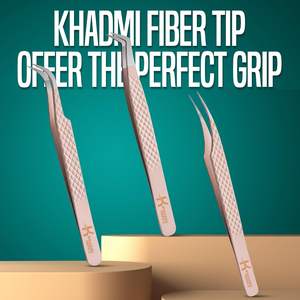 Eyelash Extension Tweezers, Fiber Tip <b>lash</b> Straight and Curved And Volume Eye <b>Lash</b> Tweezers for Extensions - Product Image 5
