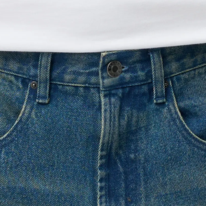 กางเกงยีนส์ทรงตรงผ้ายีนส์ระบายอากาศสำหรับผู้ชายชุดซักเบาใส่สบายทันสมัย - Product Image 5