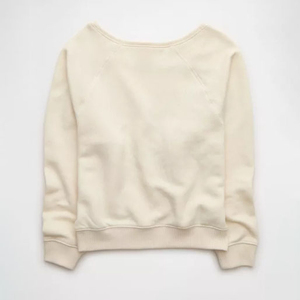 Dernier sweat-shirt à manches longues décontracté surdimensionné pour femmes avec capuche motif personnalisé hors de l'épaule haut tricoté à capuche pour les hivers - Product Image 4