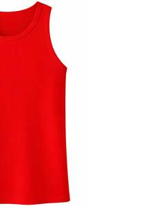 Red Ribbed Sleeveless Tank <b>Top</b> For Men Breathable Stretch Gym <b>Vest</b> Casual Summer Wear Custom Wholesale Manufacturer OEM Factory - Product Image 3