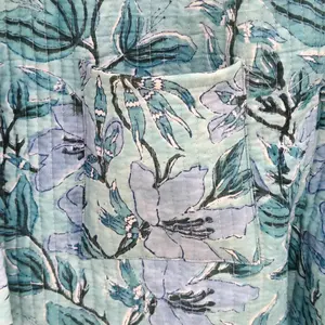 Chaquetas acolchadas florales de algodón, chaqueta vintage de invierno de estilo gitano bohemio, chaqueta kantha Reversible Bohemia para mujeres y niñas - Product Image 3