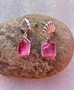 925 <b>Sterling</b> <b>Silver</b> Pink Tourmaline Handmade <b>Earring</b> , Beautiful <b>Women</b> <b>Earring</b> , Pink Stone Handmade <b>Women</b> Jewelry - Product Image 1