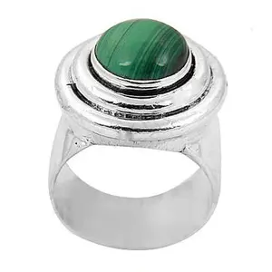 Anillo de Plata de Ley 925 con Malaquita para Mujer - Joyería Moderna y Elegante - Product Image 1