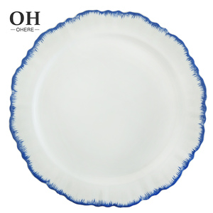 Juego de <span class=keywords><strong>Vajilla</strong></span> Simple de Porcelana Blanca <span class=keywords><strong>Royal</strong></span> <span class=keywords><strong>Albert</strong></span> con Borde Azul, Platos de Cena de Cerámica, Decoración Navideña para Mesa, Eventos al Aire Libre y Fiestas - Product Image 2