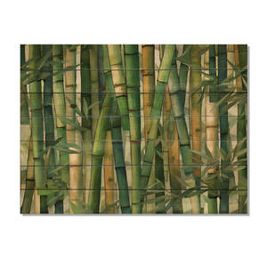 Whispering Bamboo <b>Geometric</b> Patterns I Bamboo Wood <b>Wall</b> <b>Art</b> on Natural Pine Wood Wooden <b>Wall</b> Signs - Product Image 2