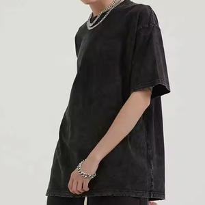 Vente en gros de t-shirts délavés à l'acide T-shirts lourds grande taille impression 100% coton t-shirts à épaules tombantes imprimés en 3D pour hommes - Product Image 5