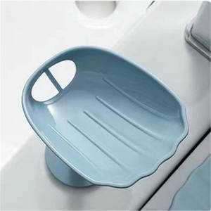 Juego de Tres Piezas de Jabonera de Plástico Adhesiva para Montar en la Pared, Moderna, Multifuncional, para Baño, Bandeja para Mantener el Jabón Seco - Product Image 2