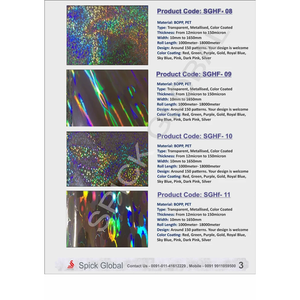 Películas de PVC Holográficas Plateadas Metalizadas Duraderas Spick Global de 10-60 Pulgadas para Decoración - Product Image 4