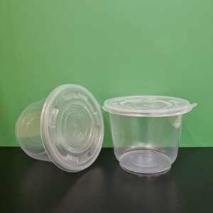 Usine 1200ml boîte en plastique de forme ronde Transparent pp contenants alimentaires en plastique jetables avec couvercle fabriqué au Vietnam - Product Image 1