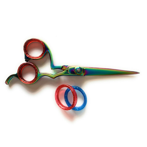 ที่วางนิ้วมือแบบยึดกับใบมีดคมสำหรับใช้ในงานด้านความงามกรรไกรตัดผมเคลือบไทเทเนี่ยมแบบปรับได้ด้ามจับแบบแฟนซี - Product Image 4