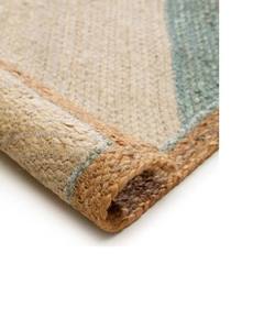 Tapis d'intérieur en jute et coton naturel tissé à la main |   Tapis de sol à motifs géométriques modernes pour salon, chambre à coucher et décoration intérieure - Product Image 1