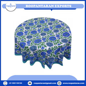 Nappe de mariage de luxe 100% coton faite à la main bloc de main imprimé écologique bien absorbant 20 feuilles 220 Cms approvisionnement en vrac - Product Image 2