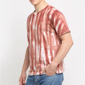 Men's Microfiber <b>Tie</b>-Dyed Short Sleeve T-Shirt Custom Logo Print Hip Hop Style for Gym Use OEM Available - Product Image 4