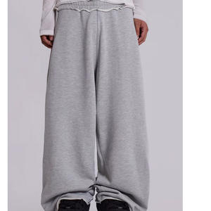 Pantalon de jogging décontracté pour homme en molleton de coton délavé respirant avec cordon de serrage et taille élastique – Fabrication OEM/ODM - Product Image 4