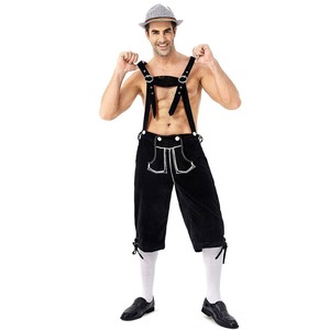 Últimas llegadas Hombre Pantalones cortos de cuero Lederhosen Pantalones cortos Ropa juvenil Pantalones cortos bávaros con impresiones de logotipo personalizado - Product Image 1