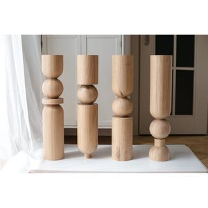 Élégant porte-bougie en bois pour hôtel, restaurant, décoration intérieure, finition naturelle, écologique, utilisation de Noël - Product Image 3